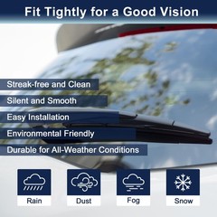 250mm 10&Prime; Rear Windshield Wiper Blades for Toyota RAV4 2013-2018 for Jeep Com…