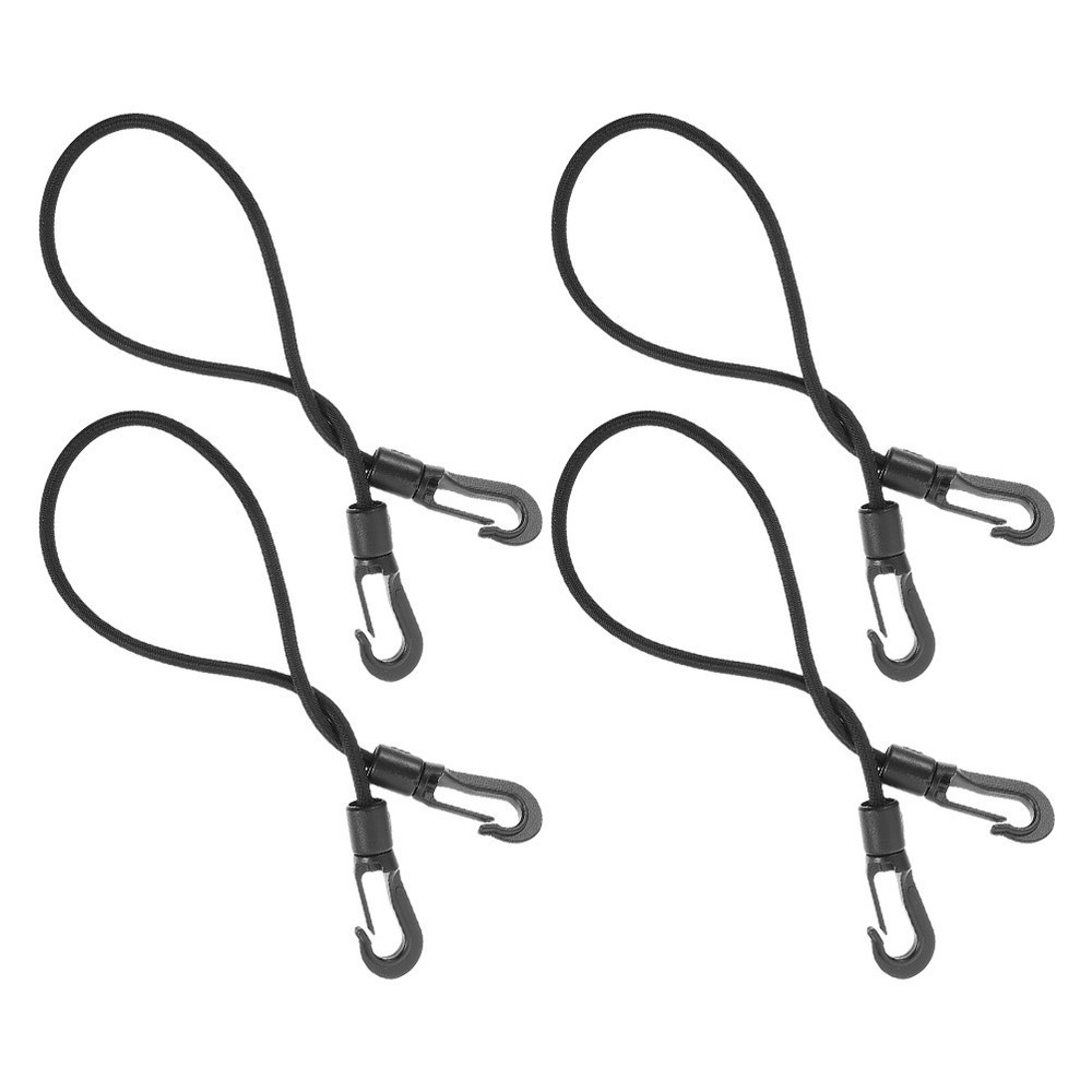 4Pcs High Elasticity Rubber Bungee Straps with Hooks for Luggage and Camping