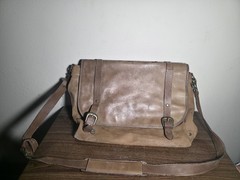 Leather satchel bag