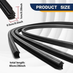 4PCS Wiper Blade Refill, Windshield Wiper Blade Refills, 26&Prime; Adjustable Size of
