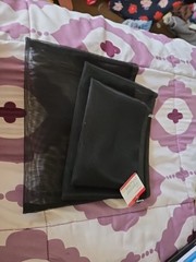 Set of 3 Black Mesh Organizer Pouches B56