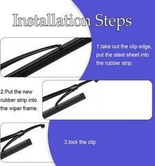 4pcs 28&Prime; Silicone Windshield Wiper Blade Refills Frameless Universal Fit