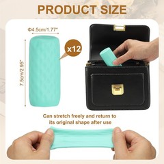 12 Pcs Silicone Bottle Covers for Travel, Green