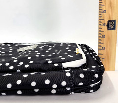 Bang & Carsen Hanging Toiletry Bag Black White Polka Dot Travel Organizer Case