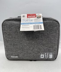 Maxell Tech Gear Organizer Travel Case Cable Electronics Accessories Gray New
