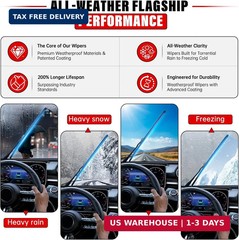 Windshield Wiper Blades Replacement for Toyota Highlander 2020 2021 2022 2023 Or