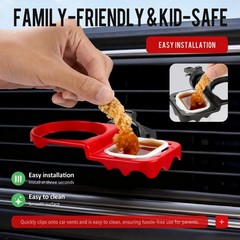 Li & Zhao Sauce Holder for Car – 2 PCS Dip Clips red