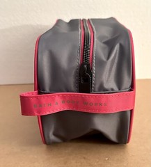 NEW Bath & Body Works Unisex Everyday Gray Zippered Toiletry Bag With Loop
