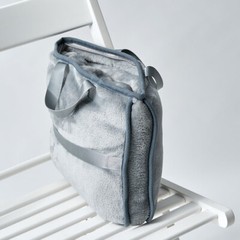 Limited Edition Travel Cozy 4-in-1 Blanket Pillow & Bag Solid Grey Velour Plush