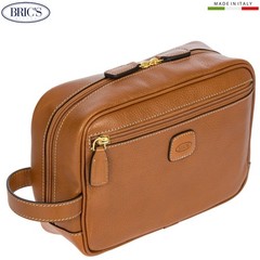 BRIC&rsquo;S Life Pelle Tuscan leather travel case toiletry bag – Made in Italy