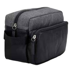 NWT DOCKERS Men&rsquo;s Top Zip Toiletry Travel Organizer Kit Gray & Black