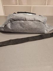 Unisex Belt Bag-Crossbody, Gray, 4 zippers pockets, Eagle design, Buckle Release