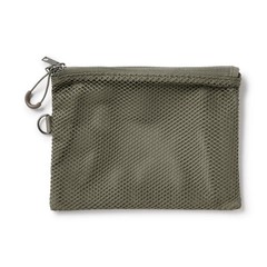 MUJI polyester double zipper case M Approx. 13.5 x 19cm Khaki
