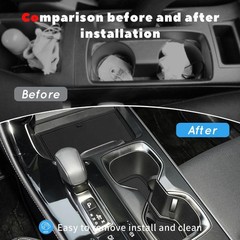 Auovo Cup Holder Insert Liners Compatible with Lexus NX Accessories Black