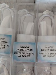 Reusable Silicone Travel Straw Set W/Case & Cleaning Brush NIP – Lot Of 12