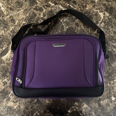 Purple Prodigy Canvas Tote Travel Bag Laptop Books Expandable Crossbody