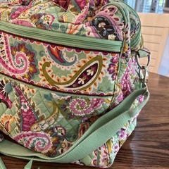 Retired Print Vera Bradley Tutti Fruity Large Tote + Make Up Bag