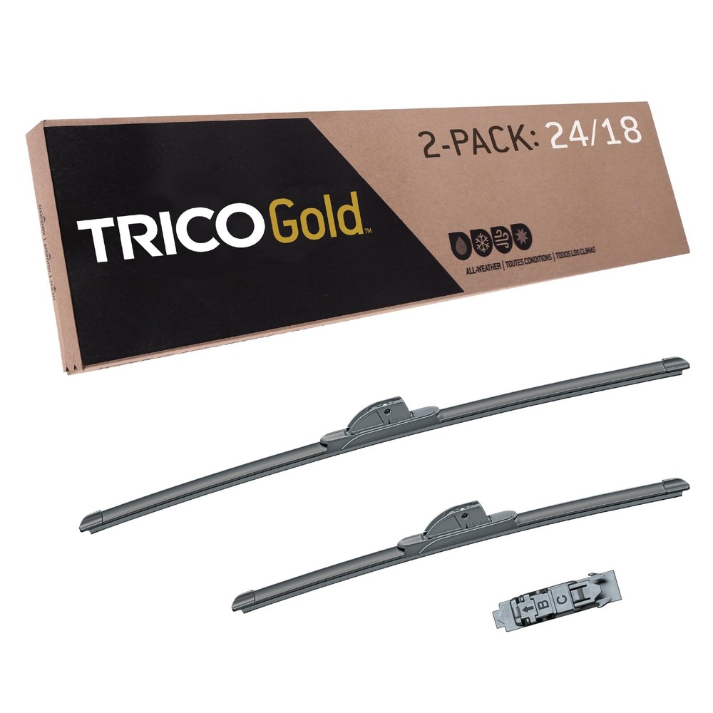 TRICO Gold 24&Prime; + 18&Prime; Premium Automotive Replacement + Pair Pack