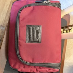 Coach Red Nylon Unisex Hanging Travel Toiletry Organizer Bag