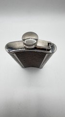 Classic Stainless Steel Faux Leather Pocket Flask Alcohol Whiskey 6 oz