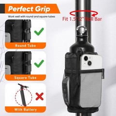 Belinous Bike Cup Holder for 8-24oz Bottles, Scooter 1 PC, Medium, Black