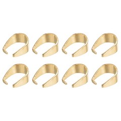 200Pcs 6 x 8mm Pinch Clip for Pendant Bail Connector, Light Gold