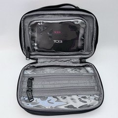 Tumi Alpha 3 Split Travel Kit Bag Black Compact Organizer Toiletry Case