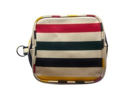 Rare Pendleton Canvas cosmetic multi-color horizontal Stripes (JLAW Registry)