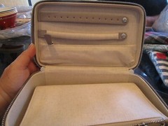Mark and Graham Travel Jewelry case gray grey large mono LTS New wo tag