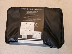 French Connection 6pc Black Travel Storage Set Ultra Lightweight Water Resistant