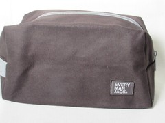 MENS TRAVEL Every Man Jack BROWN Carry On SHAVE Travel Bag Nylon DAD GIFT NEW
