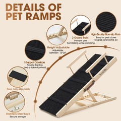 Sweetbin Dog Ramp For Bed – Foldable Small To Large Dog Ramp For Couch – 6