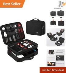 Electronics Organizer Travel Case Water Resistant Cable Bag for Travel Gadgets