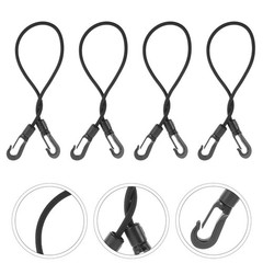 4Pcs High Elasticity Rubber Bungee Straps with Hooks for Luggage and Camping
