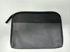 Tumi for Delta Airlines Small Travel Storage Gray Bag Zipper Pouch Toiletries