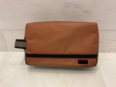 NEW TUMI Ballistic Zippered MEDIUM KIT Pouch Cosmetic Bag – CIDER ORANGE w/ SAND