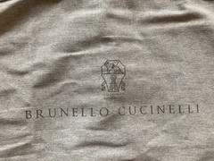 NEW BRUNELLO CUCINELLI 55 x 90cm LOGO GARMENT BAG 100% COTTON GRAY