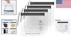 4Pcs TSA Approved Clear Toiletry Bag Set – Waterproof & Leakproof Travel Bags
