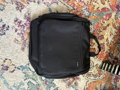 LL Bean Personal Toiletry Organizer Bag Black Medium Nylon Hanging Travel Kit