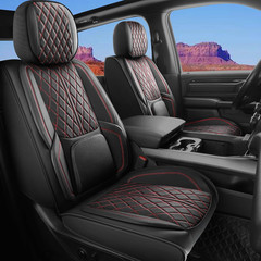 Premium Faux Leather Seat Covers for Chevy Silverado GMC Sierra 07-26