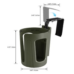 LITTLEMOLE Large Car Door Cup Holder, Vehicle Armrest Holder for Green