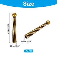 For Bolo Tie, 40Pcs Fine Tie Bearings 2&Prime; Alloy, Vintage Style Gold