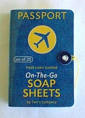 NEW / UNUSED Passport On-the-Go Soap Sheets Fresh Linen Scented by Two&rsquo;s Company