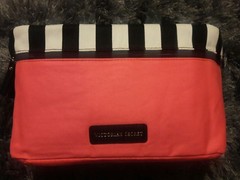 Nwt Victoria&rsquo;s Secret Lingerie Train Case Travel Bag Bra Panties pink stripes