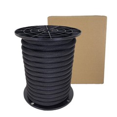 50 Feet Shock Bungee Cord Marine Grade Polyester UV Resistant Elastic Rope Black