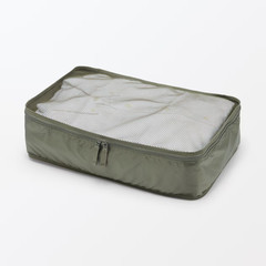 MUJI Foldable Polyester Sorting Case Khaki M Approx. 26 x 40 x 10 cm