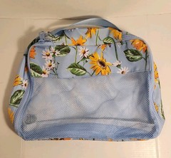 Vera Bradley Packing Cube Sunflower Sky Mesh Panel Travel Organization 11&Prime; x 9¼ »