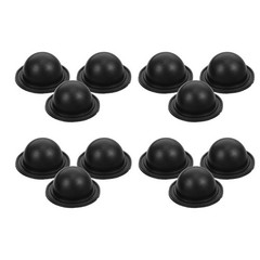 12Pcs Reusable Plastic Luggage Feet Studs Replacement for Suitcase Black