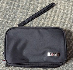 Electronics Carry Case Organizer BUBM Black 7&Prime; Travel Gameboy DS 2 Compartment