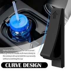 6PCS Car Cup Holder Insert Silicone,Anti-Shake 1.56*0.50*0.39 inch, Black